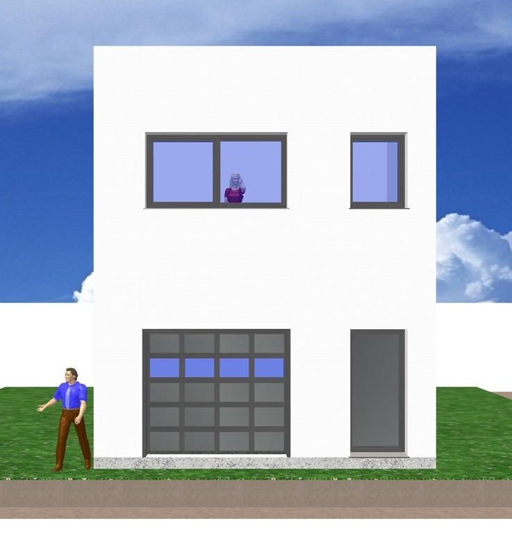 Casas modulares entre medianeras con garaje y patio para parcelas poco profundas